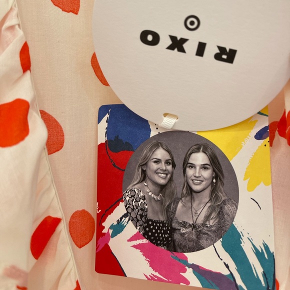 NWT, RIXO polka dot puff sleeve ruffle wrap dress - Picture 6 of 10